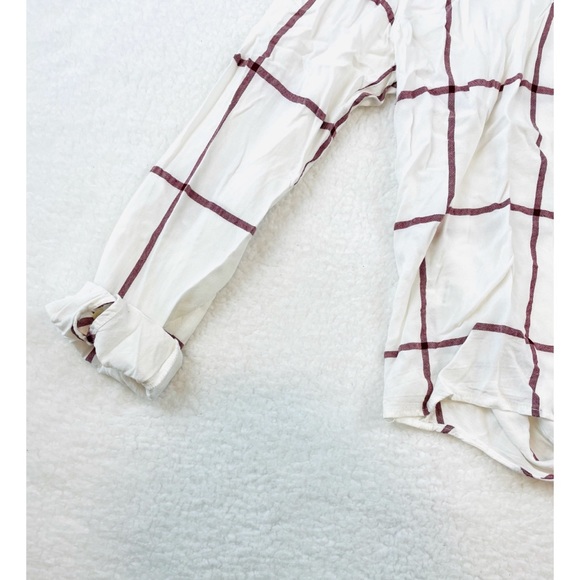 THREAD & SUPPLY • White Plaid Long Sleeve Button-Down Shirt - Picture 9 of 16